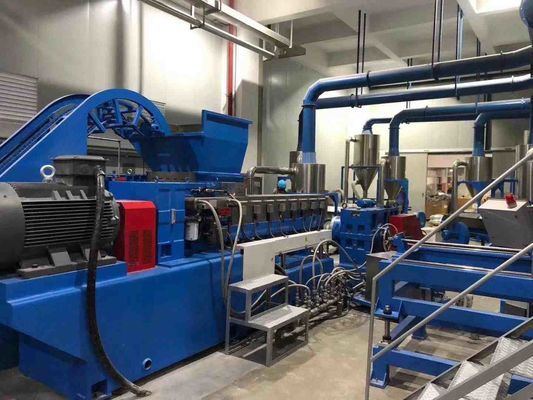 Tilting 5.5Kw Plastic Recycling Line Pet Flake Granulation Machine
